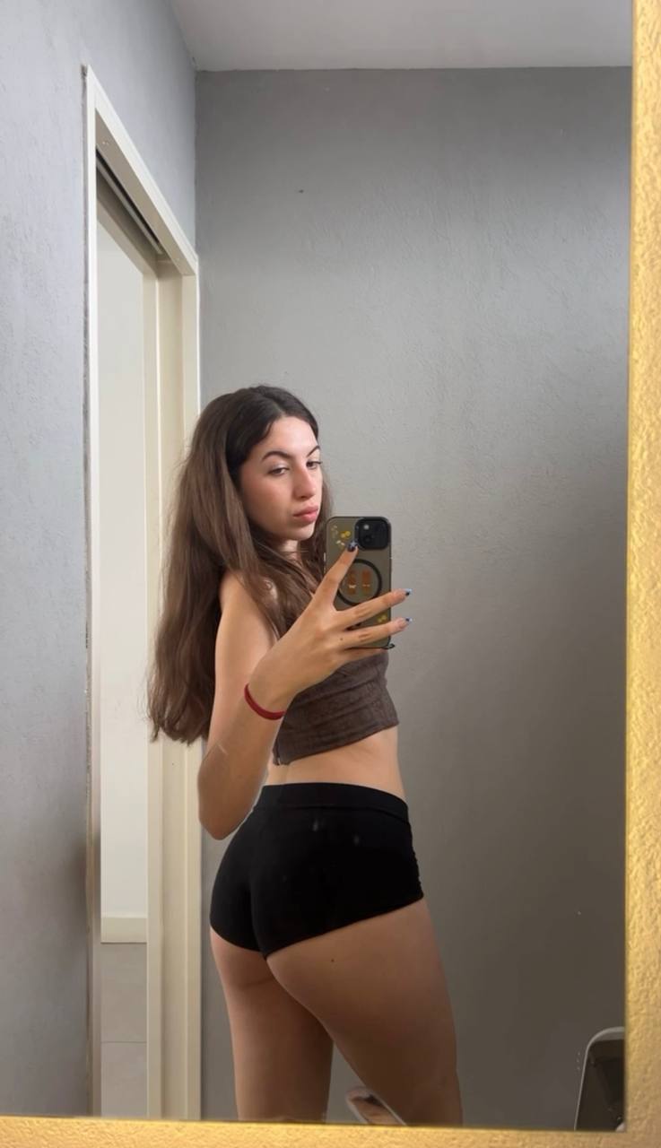 Amber in her underwear in Copenhagen